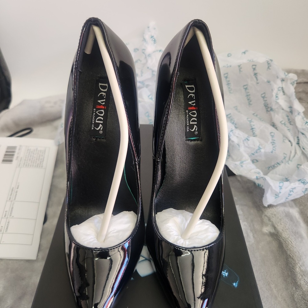 Pleaser Womens Size 7 Black Domina Devious 420 Pumps Heels